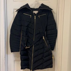 Michael Kors Black Jacket with Gold Jewelry